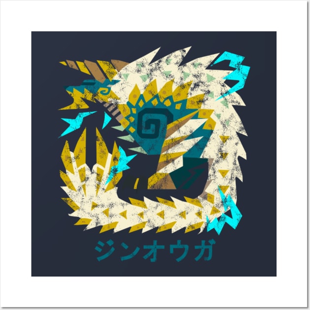 Monster Hunter World Iceborne Zinogre Kanji Wall Art by StebopDesigns